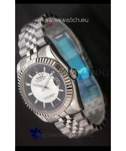 Rolex Datejust Oyster Perpetual Superlative ChronoMeter Replica Watch in Black & White Dial