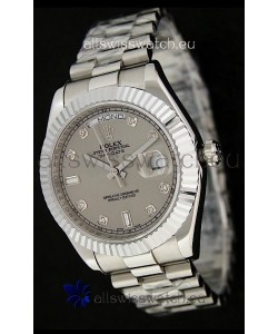 Rolex Oyster Perpetual Day Date Swiss Replica Watch in Grey Dial