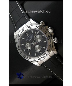 Rolex Daytona Cosmograph Swiss Replica Stainless Steel Watch in Black Dial