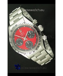 Rolex Daytona Cosmograph Swiss Vintage Watch in Red Dial