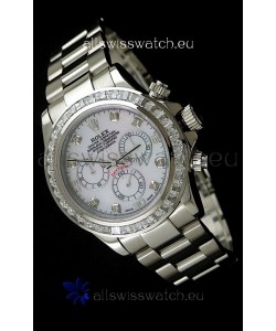 Rolex Oyster Perpetual Cosmograph Daytona Swiss Replica Watch in White Dial