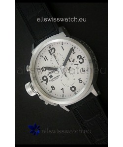 U-Boat Flightdeck Steel Watch in White Dial