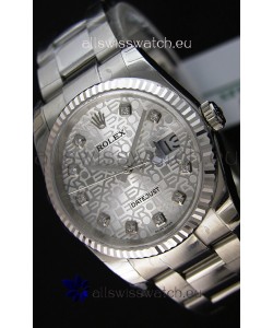 Rolex Datejust 36MM Cal.3135 Movement Swiss Replica Watch in Steel White Steel Dial