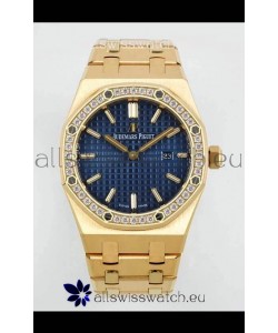 Audemars Piguet Royal Oak 33MM Yellow Gold Blue Dial 1:1 Mirror Replica Watch