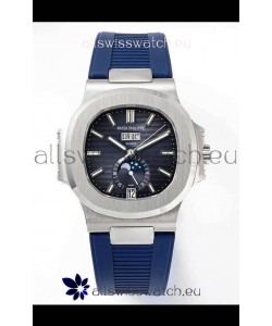 Patek Philippe Nautilus 5726A 1:1 Mirror Swiss Watch Blue Dial Rubber Strap