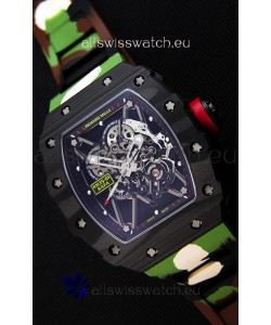 Richard Mille RM35-01 Rafael Nadal Forged Carbon Case with Camouflage Rubber Strap 
