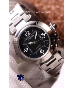 Pasha De Cartier 1:1 Mirror Quality Automatic Swiss Replica Watch 32MM - Black Dial