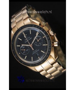 Omega Speedmaster Moon Watch Co-Axial Swiss Watch in Rose Gold - 1:1 Mirror Replica