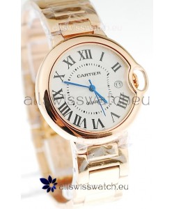 Ballon Bleu De Cartier Japanese Replica Pink Gold Watch