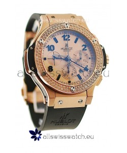 Hublot Big Bang Swiss Replica Watch in Beige Dial Diamonds Bezel