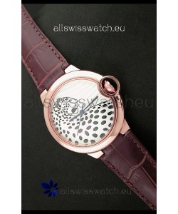 Ballon De Cartier Watch in Pink Gold Casing