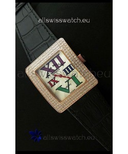 Franck Muller Geneve Infinity Japanese Gold Watch in Multi Color Roman Markers