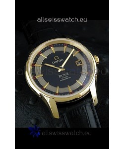 Omega De Ville Hour Vision Swiss Watch in Yellow Gold