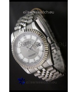Rolex Datejust Oyster Perpetual Superlative ChronoMeter Replica Watch in White & Grey Dial