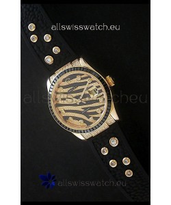 Rolex DateJust Rose Gold Diamond Japanese Replica Watch
