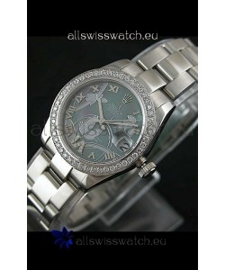 Rolex Oyster Perpetual Date Just Lady Swiss Diamond Watch