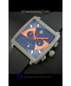 Tag Heuer Monaco Limited Edition Japanese Replica Titanium Watch in Orange Markers
