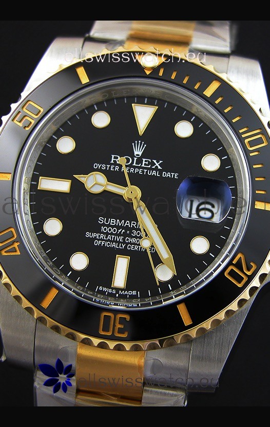 Submariner Date 116618 LV BPF Yellow Gold & Diamonds Green Dial 2836 Rolex  options --- - Best AAA Replicas