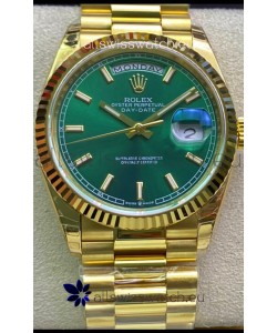 Rolex Day Date 118238 Presidential 18K Yellow Gold Watch 36MM - Green Dial 1:1 Mirror Quality