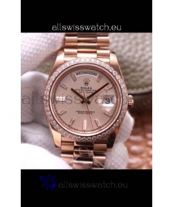 Rolex Day Date Presidential 904L Steel Rose Gold 40MM - Gold Dial 1:1 Mirror Quality Watch
