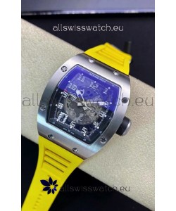 Richard Mille RM010 Stainless Steel Replica Watch in Yellow Strap