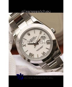 Rolex Datejust 41MM Cal.3135 Swiss 1:1 Mirror Replica Watch in 904L White Dial