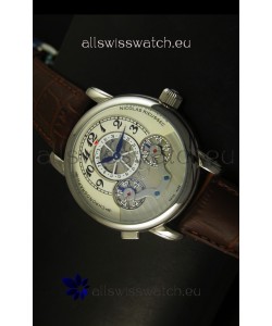 Mont Blanc Nicolas Riessec Stainless Steel Case in White Dial