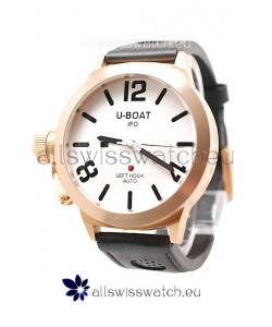 U-Boat Classico Japanese Gold Watch in White Dial