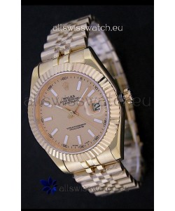 Rolex Datejust Japanese Replica Rose Gold Watch 