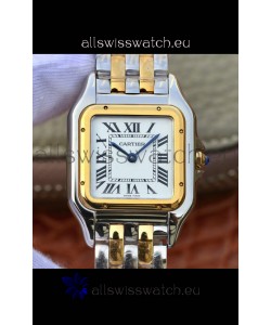 Cartier PANTHERE Edition 1:1 Mirror Swiss Watch 2 Tone Yellow Gold White Dial 