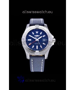 Breitling Avenger 43 Automatic Blue Dial Military Strap 1:1 Mirror Swiss Replica Watch 