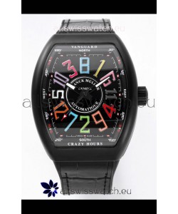 Franck Muller Vanguard Crazy Color Hours in DLC Coated Casing Swiss Replica Watch 