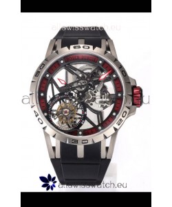 Roger Dubuis Excalibur Spider Flying Tourbillon Skeleton Titanium Casing 45MM 1:1 Mirror Swiss Watch
