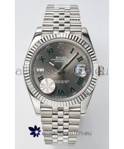 Rolex Datejust Cal.3235 WIMBLEDON Swiss Watch 1:1 Mirror Replica 904L Steel 41MM - Grey Dial 