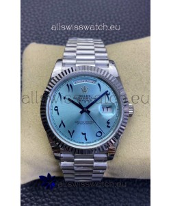 Rolex Day Date Presidential 904L Steel 36MM - Ice Blue Arabic Numerals 1:1 Mirror Quality Watch