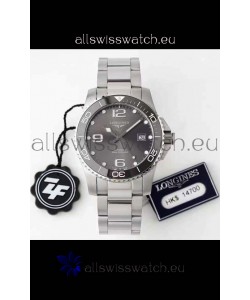 Longines HydroConquest 1:1 Mirror Swiss Replica Watch in Grey Dial Steel Strap