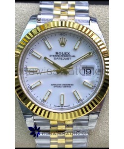Rolex Datejust 126333 41MM Cal.3135 Swiss 1:1 Mirror Replica Watch in 904L White Dial 