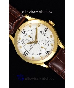 Jaeger LeCoultre Master Control Yellow Gold Swiss Replica Watch 