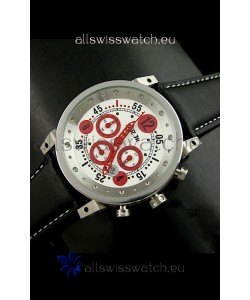 B.R.M.0011G6 Japanese Replica Quartz Watch in White&Red Dial