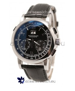 A. Lange & Sohne Datograph Flyback Swiss Replica Watch in Black Dial