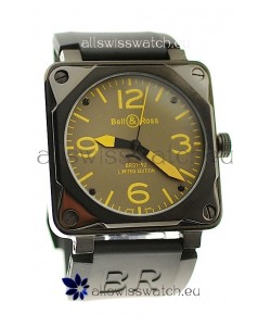 Bell and Ross BR01-92 Limited Edition Japanese PVD Watch in Yellow Markers