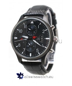 IWC Pilot Spitfire Automatic Japanese PVD Watch in Black 