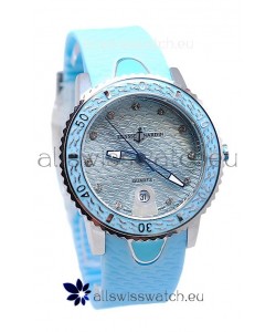 Ulysse Nardin Lady Diver Starry Night Replica Watch in Blue Dial